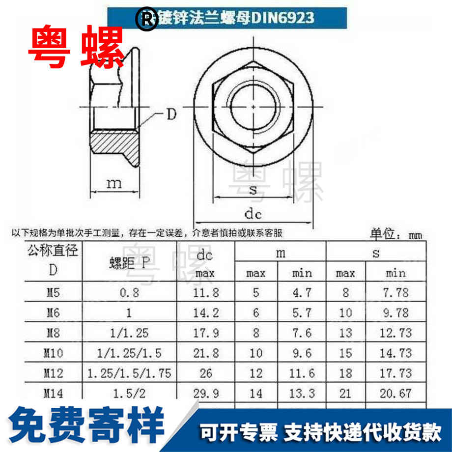訂做鐵帶齒豐臺(tái)法蘭螺母